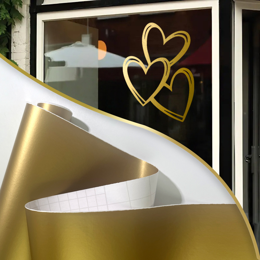Diy Automation - 1Roll Stiker Vinyl Matte Gold Permanen
