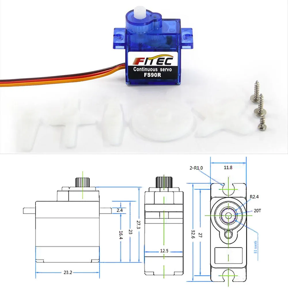 Feetech Mini FS90R mikro Servo - Diy Automation Projects ulasan dan harga